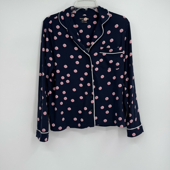Kate Spade Women’s Dream A Little Dream Polka Dot Pajama Blue Pink size small - Picture 3 of 7